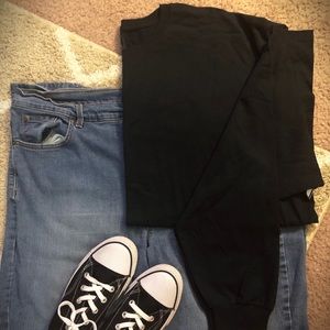 Men’s Fruit of the Loom Black long sleeve tee